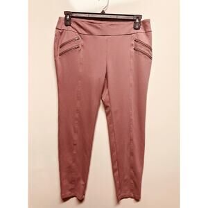 SOHO Apparel Women's Rose/Mauve Pants No Pockets Stretch Size Large